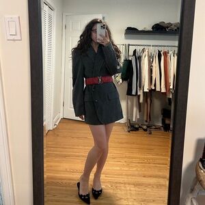 Oversized gray blazer